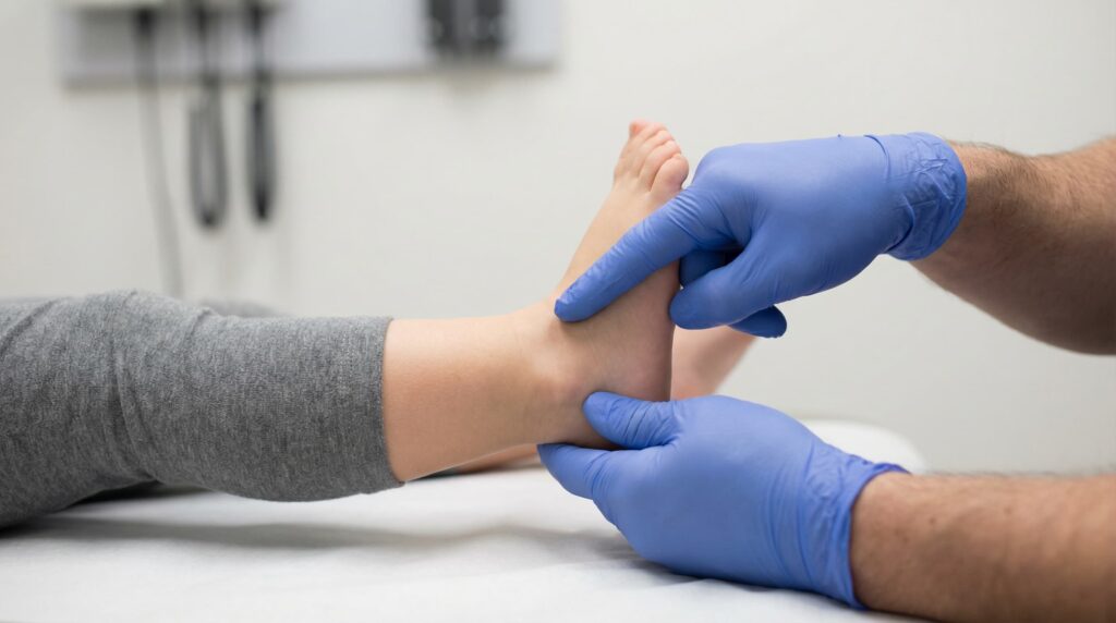 niño anda de puntillas